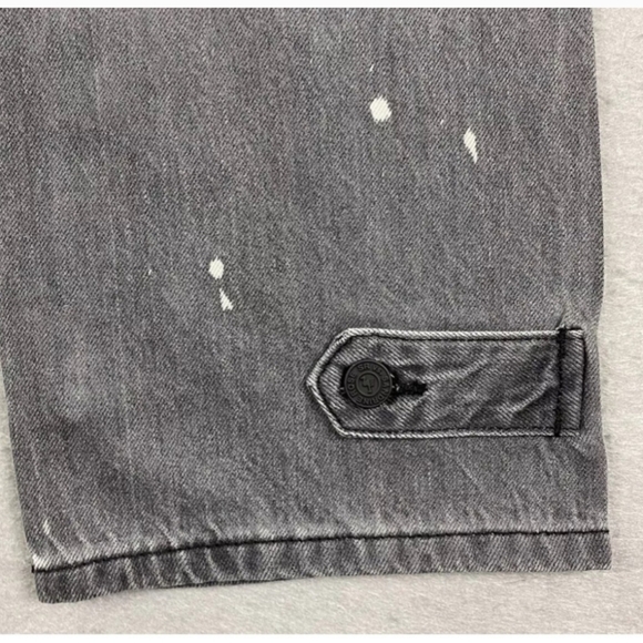 NWT Free People x Sandrine Rose Wide Straight Leg Jeans Button fly Buckle Back - Picture 4 of 5